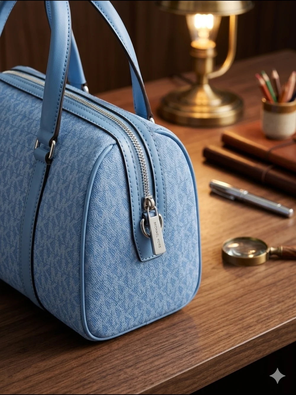 Michael Kors Travel Medium Duffle Satchel - South Pacific (NWT) - Picture 2 of 7